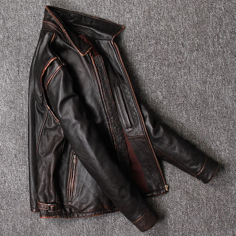 May troupe, Washed Do Old Lear Lear Man Brief Paragraph Lead Layer Cowhide Lear Contracted Business And Leisure Travelers