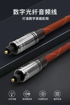 

High quality optical audio speaker wire audio amplifier connected to the other side of the mouth coaxial cable