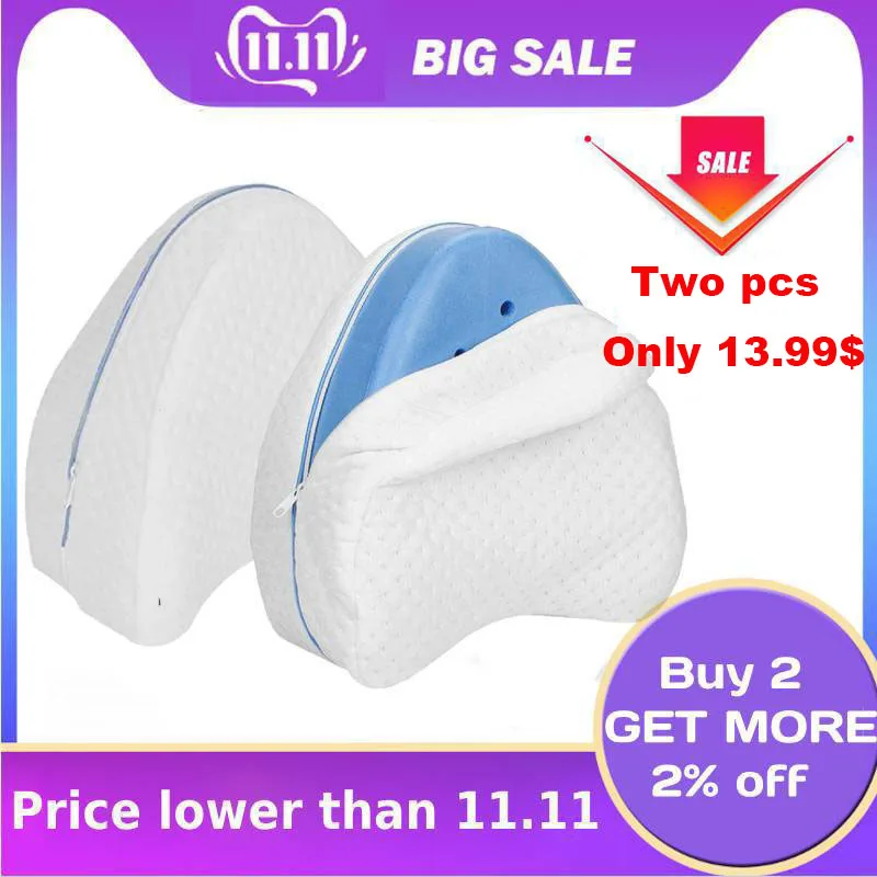 

Sleeping Memory Cotton Leg Pillow Orthopedic Sciatica Back Hip Joint Knee Pain Relief Cushion Home Memory Foam bedding pillow