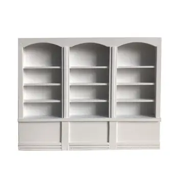 

1/12 Dollhouse Miniature Furniture Multifunction Wooden Bookcase Bookshelf Cabinet Shelf Study Room Decoration