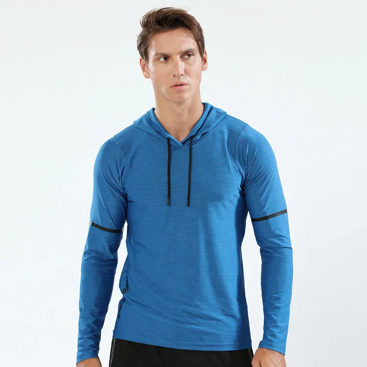 Футболка с капюшоном и длинными рукавами Тонкая спортивная толстовка