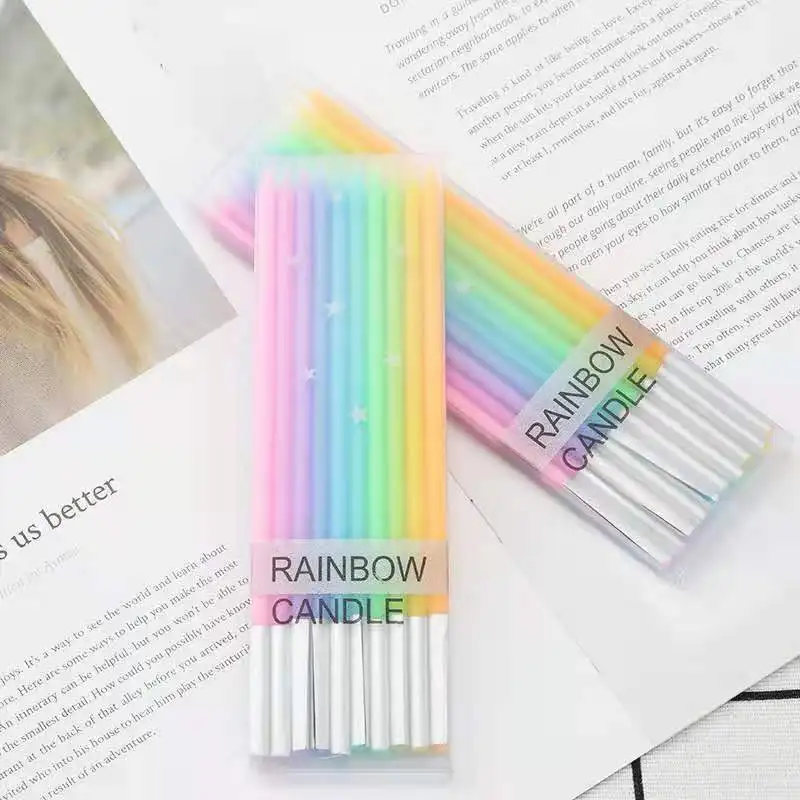 

Colorful Children's Birthday Cake Decorations candle Colored Birthday Candles Romantic Party Festivals Smokeless candle Gifts