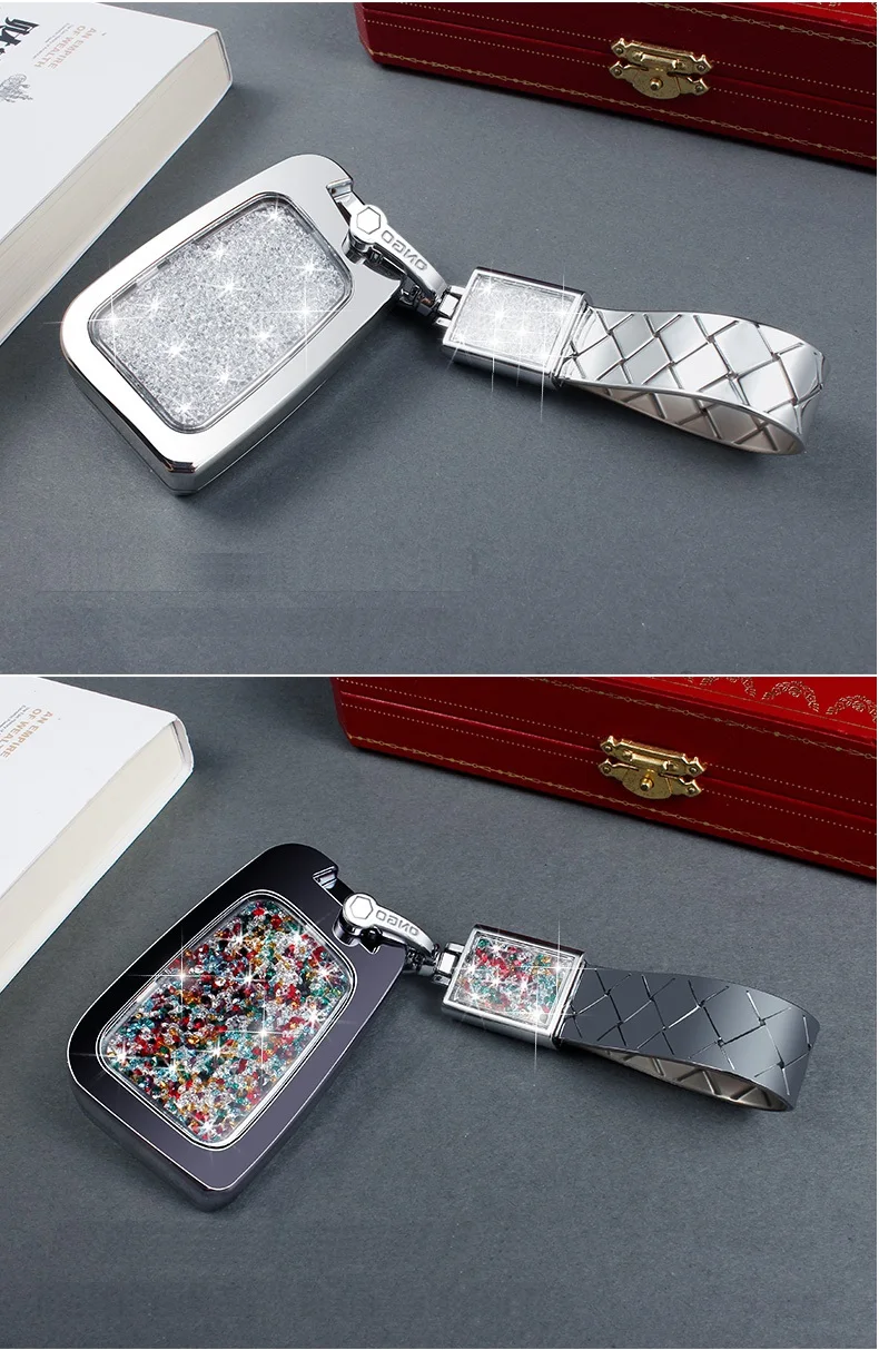 Car Key Case Diamond For Volkswagen Skoda Superb Magotan Passat B8 A7 Golf TiguanSmart Remote Fob Cover Keychain Bag Accessories