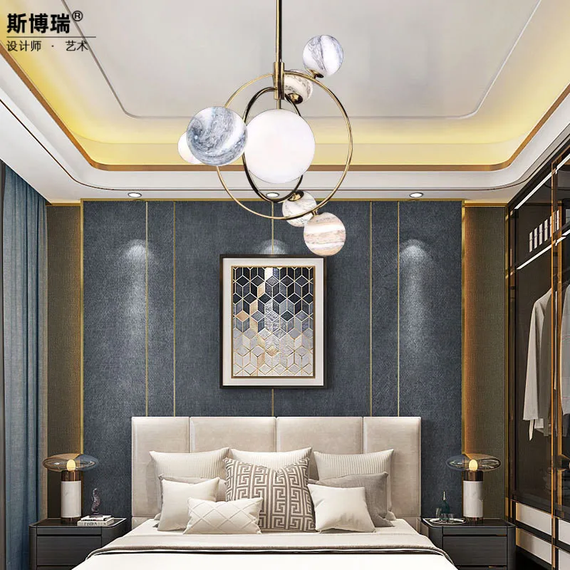 

Stray Earth Post Modern Glass A Chandelier Northern Europe Arts Star Originality Study Bedroom Children House
