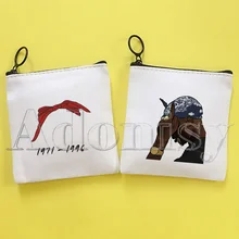 2 Pac Tupac Canvas Coin Purse Custom Logo Storage Pouch Canvas Bag  New Coin Bag Key Coin Purse
