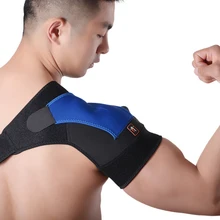 Поддержка Скоба плечевой протектор Регулируемая травма баскетбольные подплечники дышащая тяжелая атлетика Оборудование