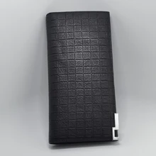 Fashion Design Genuine Leather Long Wallet Men Business Bag Purse Bifold Purse