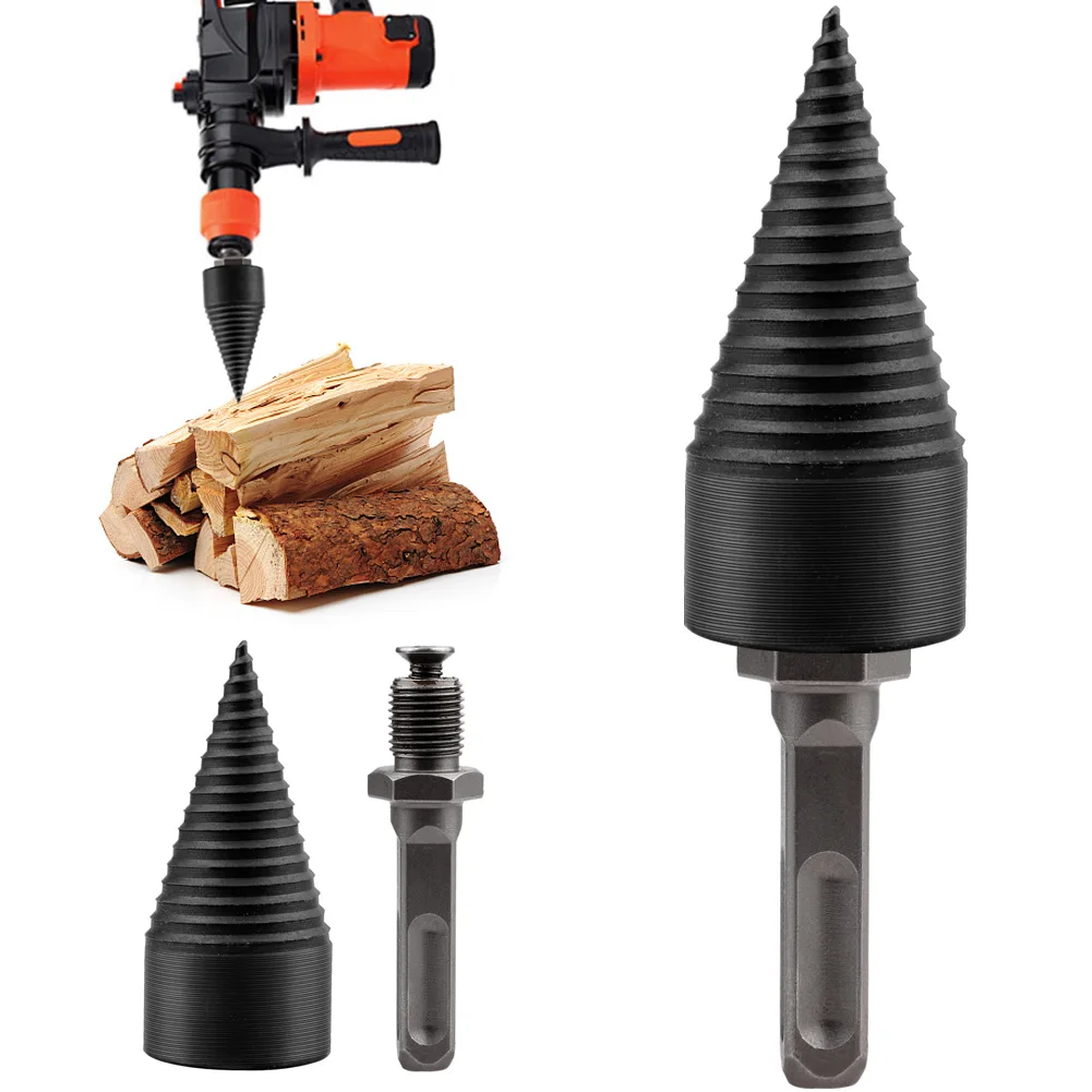 32/38mm drill bit Chop wood Splitting tool Splitting cone Log Splitters Wood breaking machine Wood