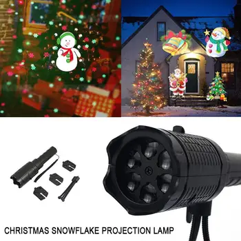 

Xmas Projector Lights LED Black Landscape Lamp Home Flashlight RGBW 4 Pattern Christmas Decor Moving Stage Light Birthday