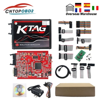 

KTAG V7.020 4 LED Online KESS V2 V2.47 V5.017 EU Red ECM Titanium KTAG V2.25 Online Master Version OBD2 ECU Programmer car/truck