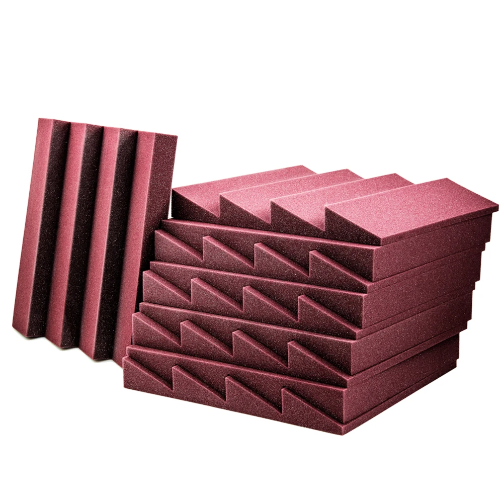 

10 pcs Wedge Studio Acoustic Foam 50*50*5cm Burgundy Color
