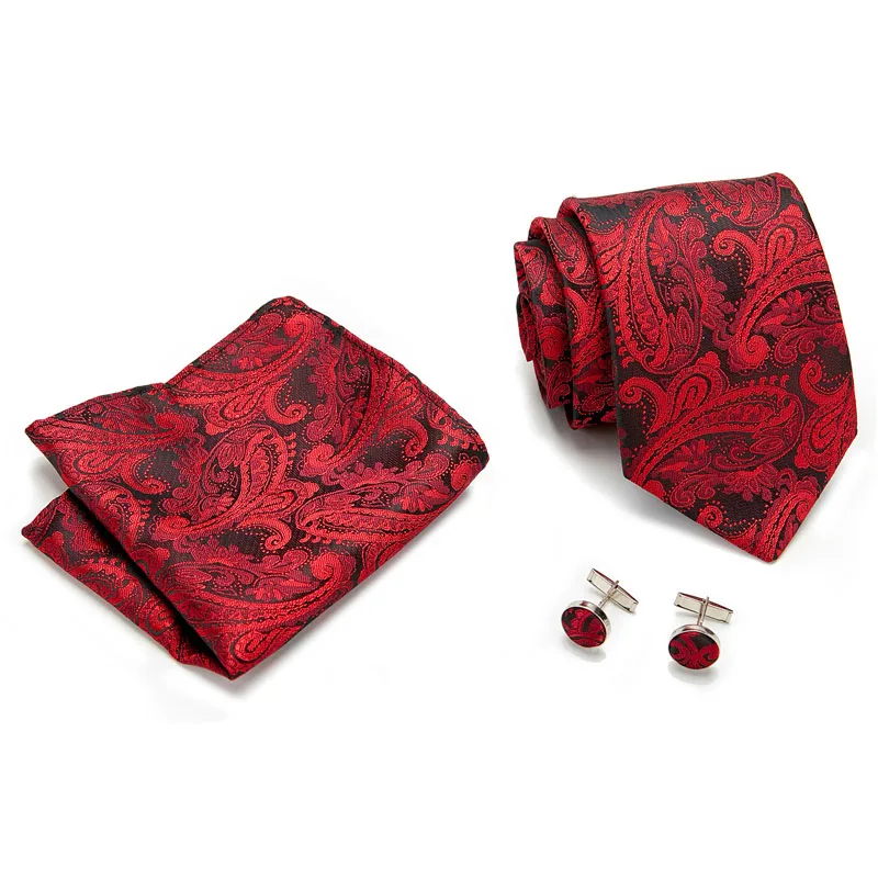 S128 Drop Shipping men ties set 145cm*8cm Necktie navy blue Striped Silk Jacquard Woven Neck Tie Suit Wedding Party - Color: S128