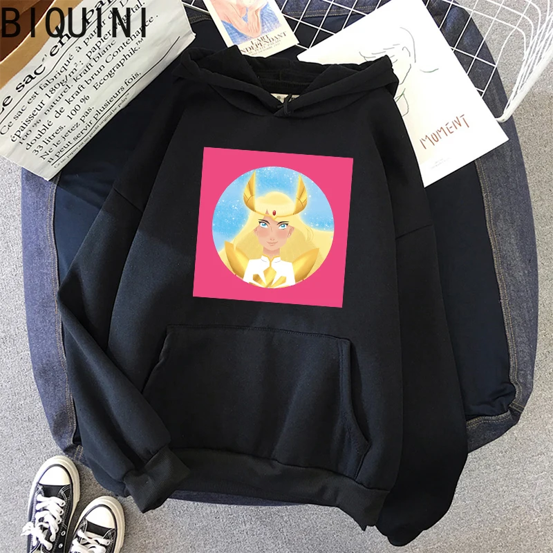 

she ra princess of power hoodies Print Oversized Hoodies colorful pattern cartoon casual student Winter Women Autumn Sweatshirt