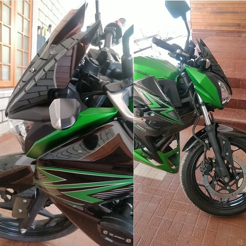 Лобовое стекло для Kawasaki Z250 Z300 Z 250 300 2013 2013- Double Bubble ветровое стекло ветровые дефлекторы аксессуары для мотоциклов