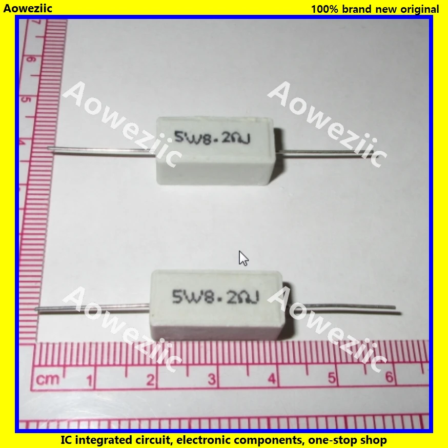 

10 шт. горизонтальное сопротивление цемента RX27 5 Вт 5% Ом R RJ 5W8.2RJ 5W8R 2J керамическое сопротивление точность сопротивление мощности