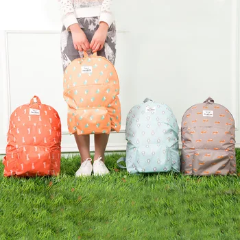 

New south Korean cartoon animals receive waterproof bag multi-function folding travel backpack backpack bag