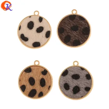 

Cordial Design 50Pcs 25*28MM Jewelry Accessories/Charms/DIY Making/Round Shape/Leopard Print Effect/Hand Made/Earrings Findings