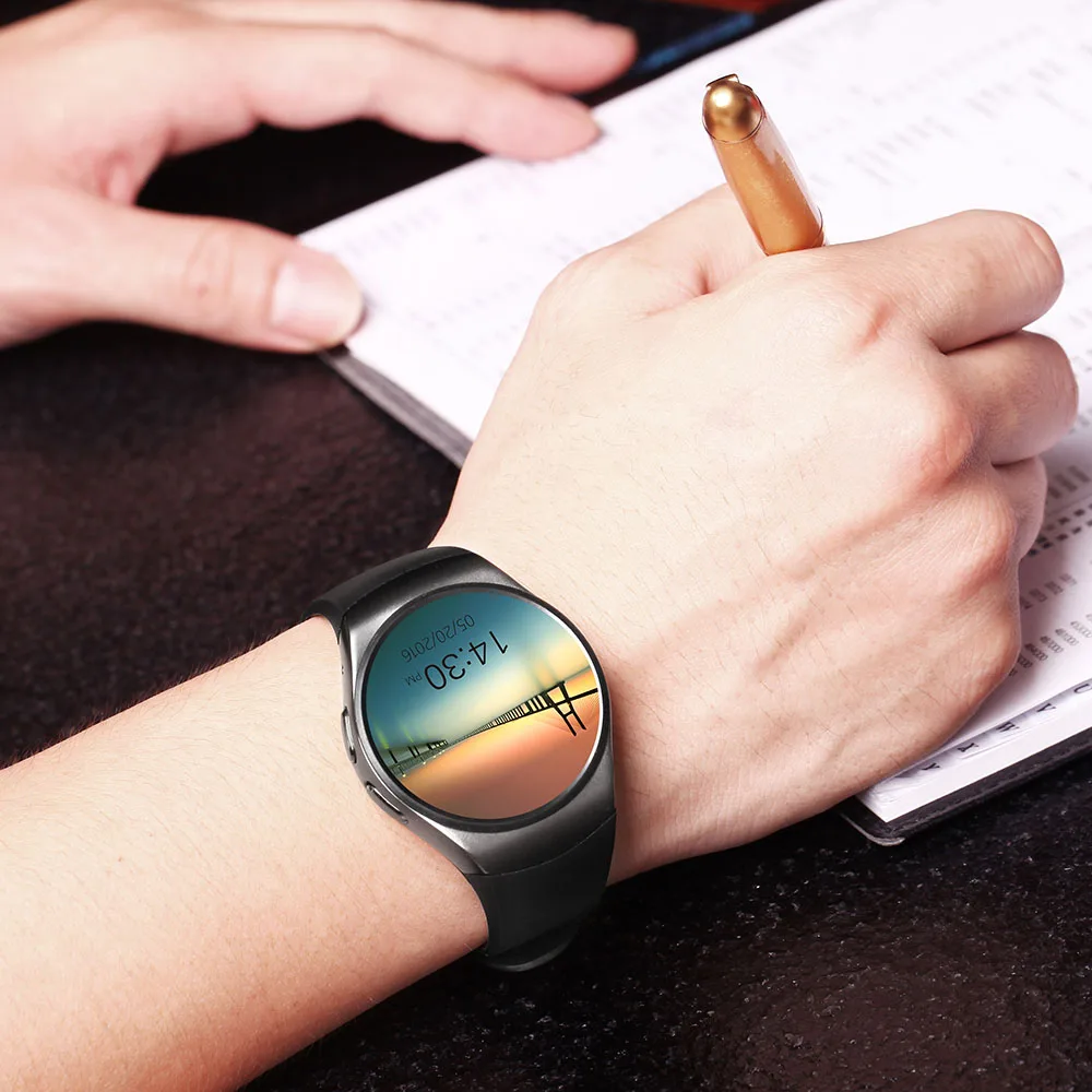  KW18 Bluetooth Smart Watch Phone Full Screen Support SIM TF Smartwatch Heart Rate for IOS iPhone An - 4000109949391