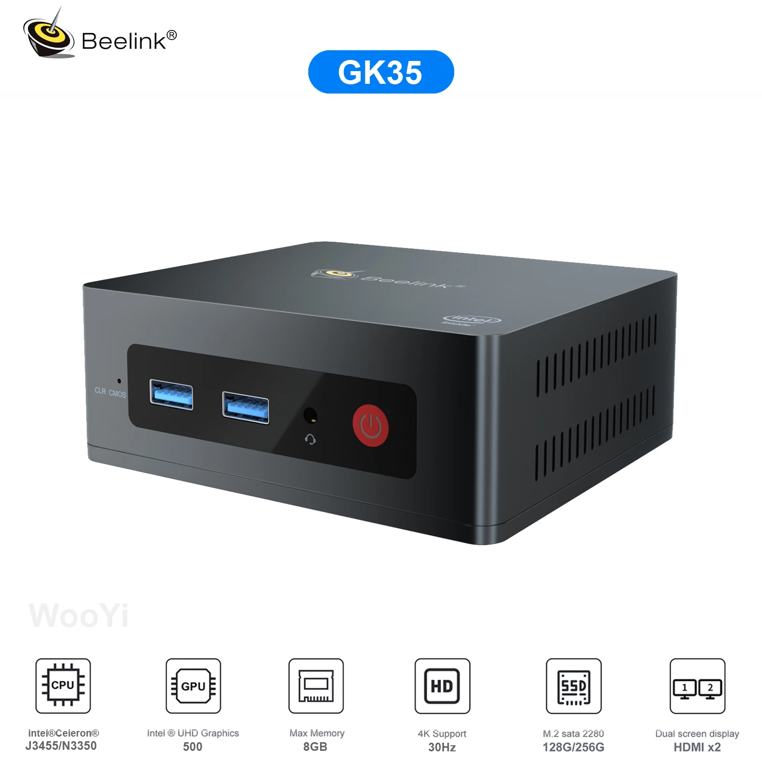 Beelink GK35 Мини ПК Windows 10 компьютер Intel Celeron N3350/J3455 8 ГБ DDR3 128 ГБ/256 SSD 2 4G 5G WiFi 1000M 4K HTPC |