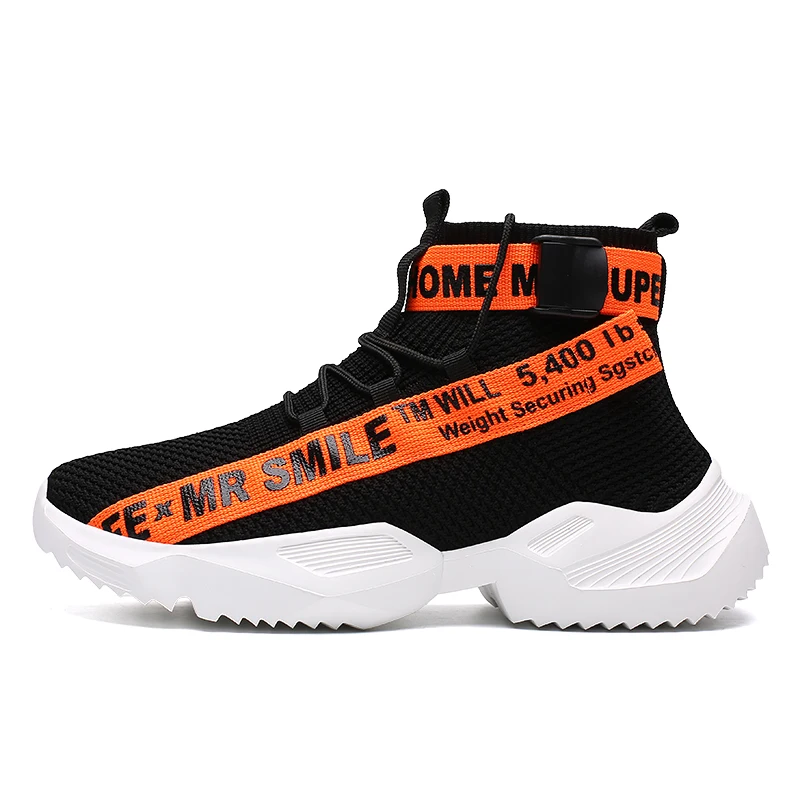 orange Chiang Men Sneakers Running-shoes Athletic-Training Jogging Lightweight Comfortable Breathable For Winter Outdoor Sports - Цвет: orange