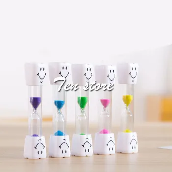 

10pcs 3 minutes Sand Timer Emoticon Watches Hourglasses Toothbrush Timer To Brush Kids Teeth Home Decor