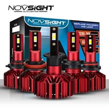 Novsight H4 светодиодный H11 H3 H7 Автомобильный светодиодный 9005 9006 фары из компактной стали лампы Hi-Lo луч 12 в 60 Вт 10000лм противотуманные фары авто фары лампы