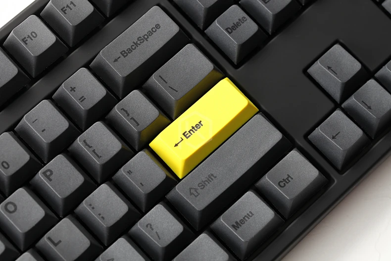 Cherry profile Dye Sub Keycap Set PBT plastic black yellow
