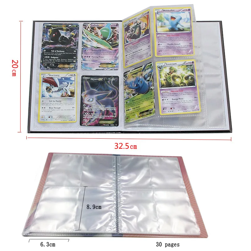 Pokemon Cards 240pcs Holder Album Toys for Children Collection Playing Trading Card Game Pokemon Album Book