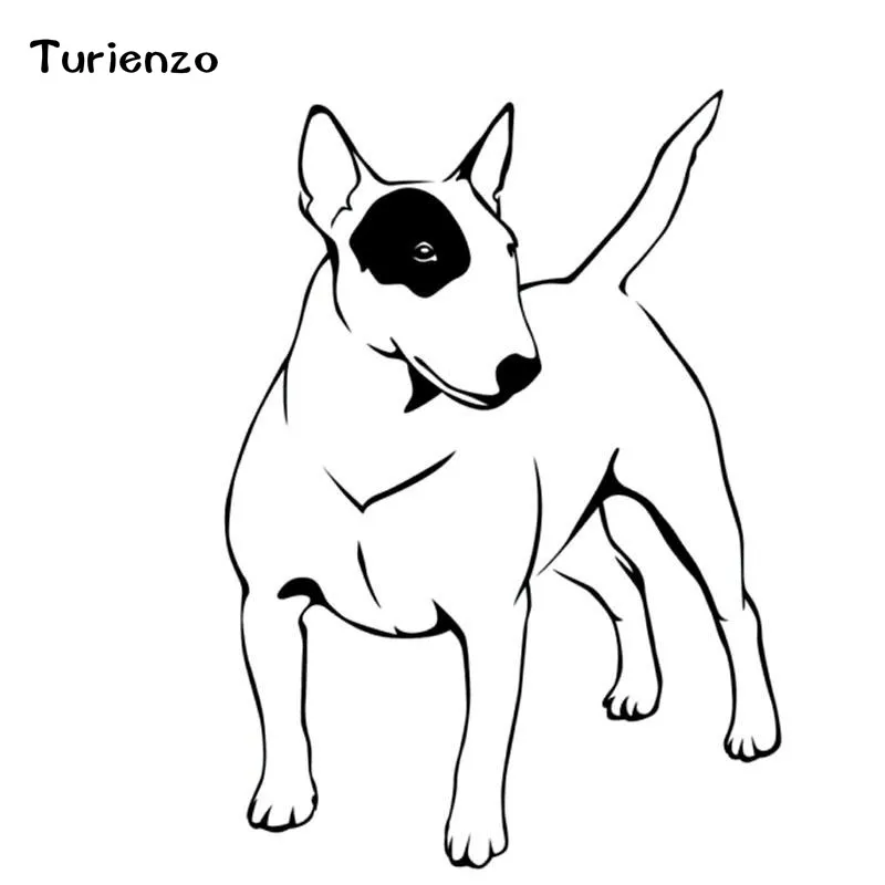 Turienzo 10 5cm 15cm Bull Terrier Sticker Animals Dogs Vinyl Car