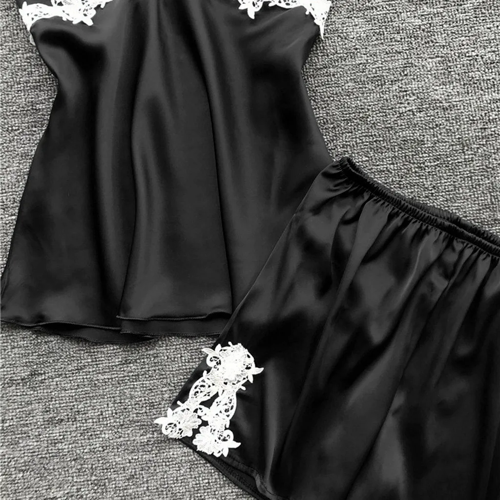 Сексуальная Женская пижама для женщин кигуруми Домашняя одежда ночнушка кружева пикантное нижнее белье, Белье для сна пижамы платье 5 шт. костюм h4