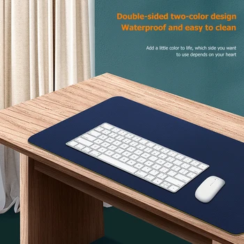 

New 40x90cm Double-Sided Large Mouse Pad Computer Laptop Waterproof PU Leather Keyboard Mice Desk Mat for Home Office Computer