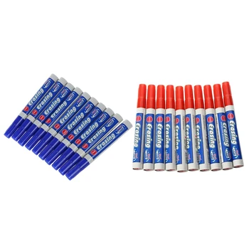 

20 Pcs Board Marker Whiteboard Marker Pen Washable, 10 Pcs Red & 10 Pcs Blue
