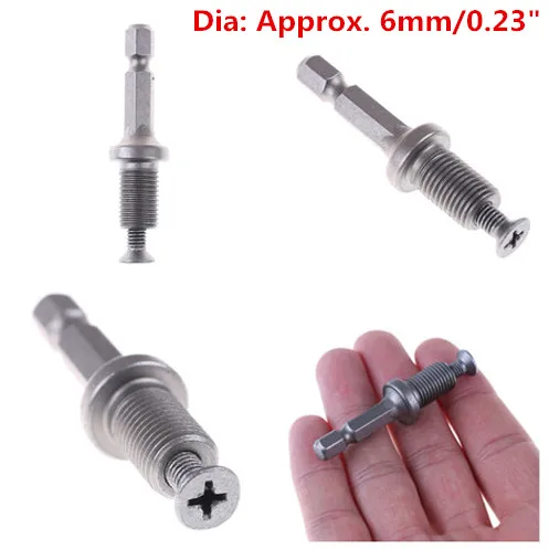 1PC 1/4" 6mm Converter Quick Change Drill Bit Hex Shank Keyless Chuck Adapter Tool