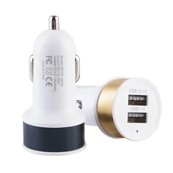 

Dual USB Car Charger 5V 1A Mini Adapter Short Circuit Protection mobile phone charger For iPhone Samsung Xiaomi