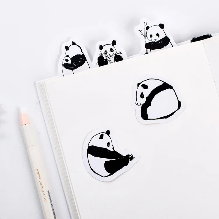 1 комплект животное панда из мультфильма клейкая наклейка креативный ручной дневник для счетов DIY Фотоальбом украшение бумажная наклейка