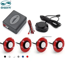 Greenyi 6 cores opcionais 4 sensores kit sensor de estacionamento reverso radar backup som alarme indicador sonda sistema dc 12v