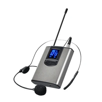

UHF Wireless Microphone System Mini Headset Mic with Bodypack Portable Receiver and Mini Receiver for Teach Lecture Speech Micro
