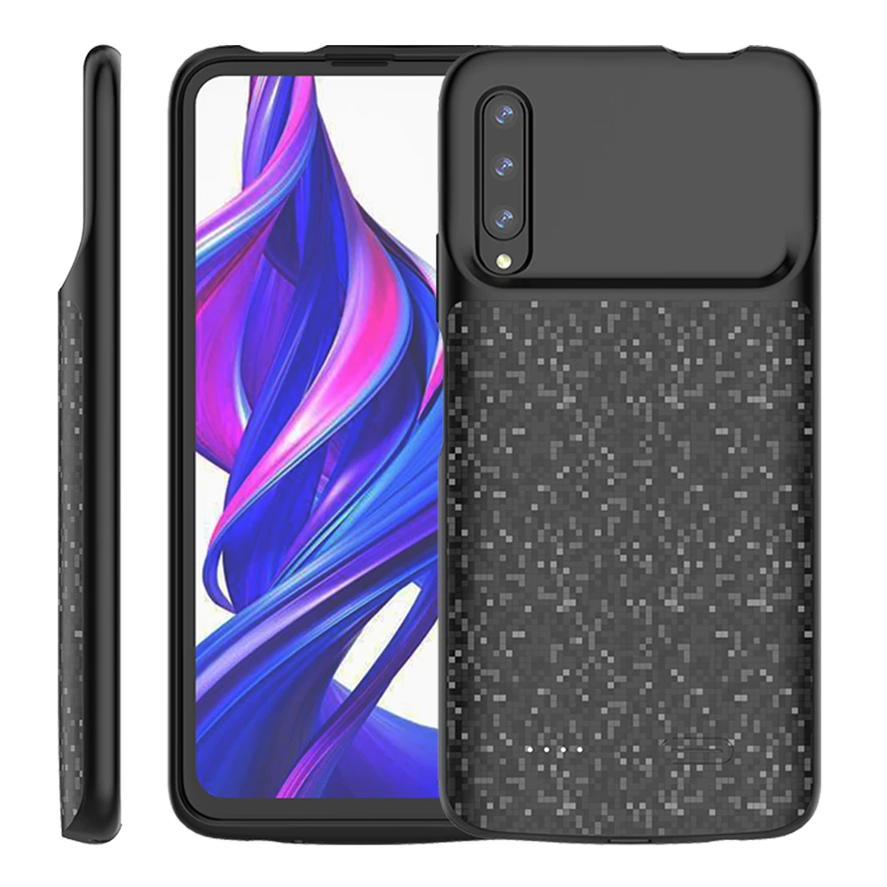 

Slim Silicone shockproof Battery Charger Case For Huawei Y9S Backup Power Pack Back clip battery case Charging Back covet Capa