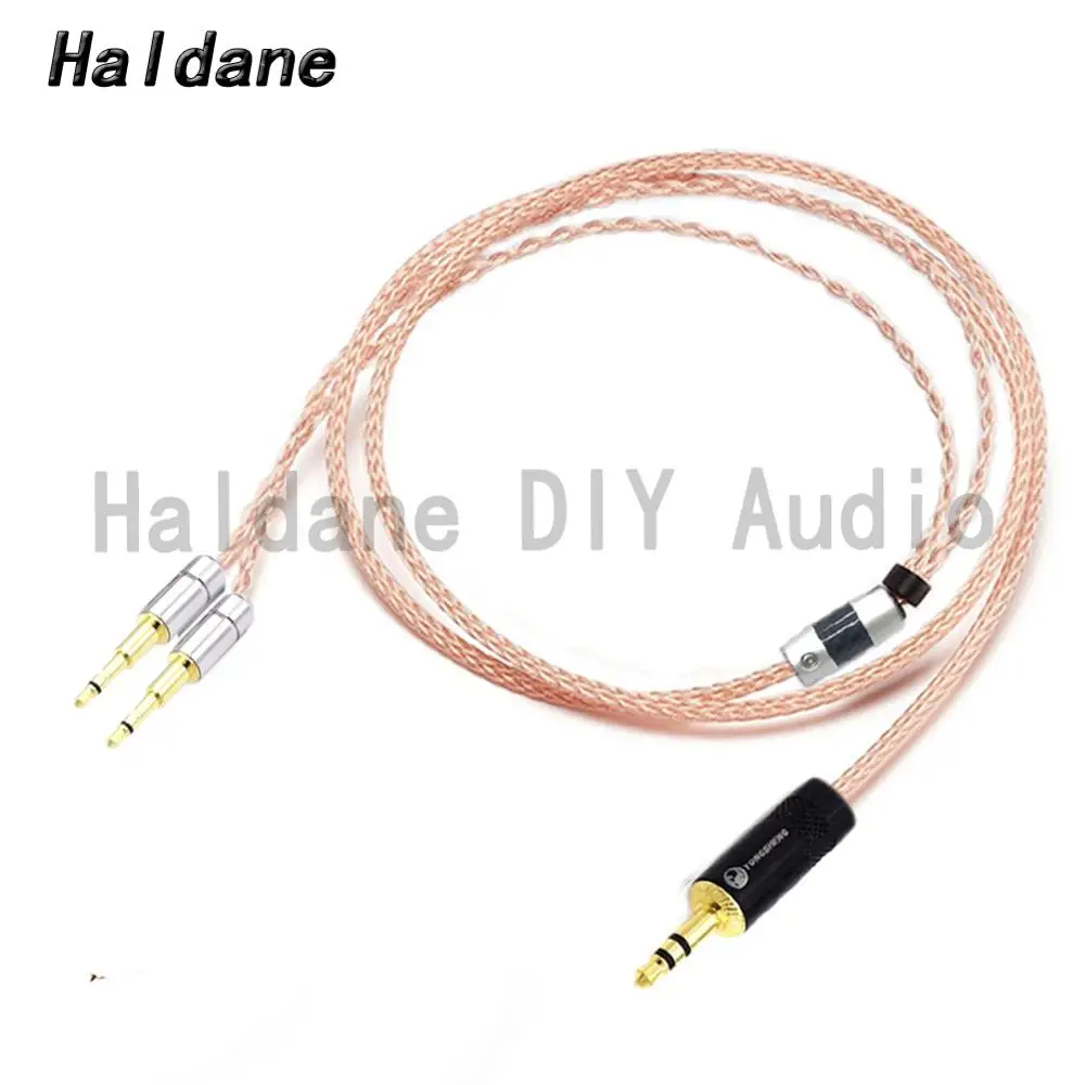 Haldane HIFI Single Crystal Copper Headphone Upgrade Cable for HD477 HD497 HD212 pro EH250 EH350 PM 1 PM 2 Headphones 2x2 5mm 
