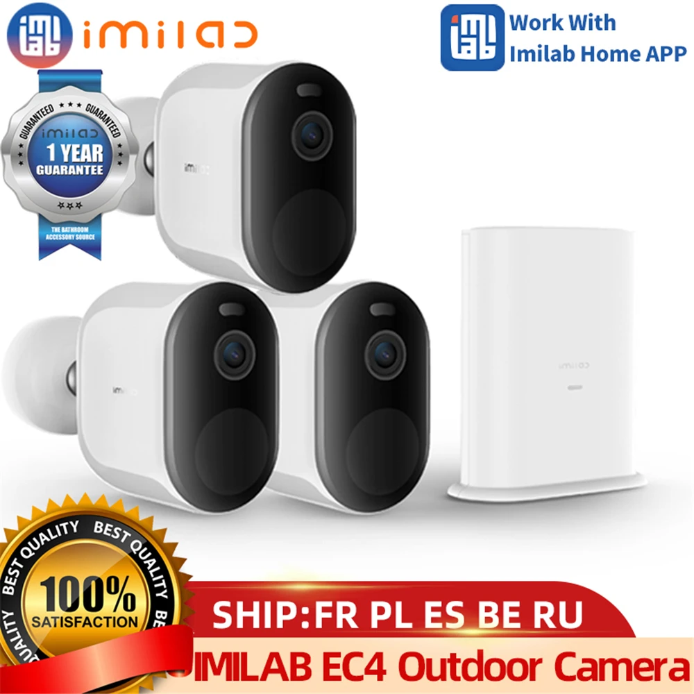 IMILAB EC4 Solar Camera Outdoor Spotlight Battery Video Surveillance System Kit 4MP HD IP Wireless WiFi Smart Home Security CCTV - ANKUX Tech Co., Ltd