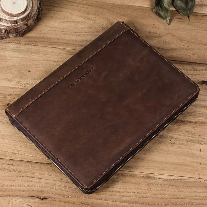 2019 конский кожаный чехол для офиса IPAD Pro 9 7 10 5 сумка паспорта держатель студентов