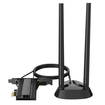 

WiFi 6 Card,PCIe Network Card Max 3000Mbps with Bluetooth 5.0 AX200 Chip 802.11AX 2.4G/5.8G PCI Express Wi-Fi Adapters