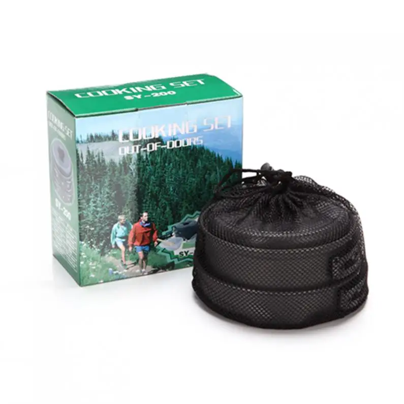 

8 шт./лот AOTU портативные антипригарные кастрюли, кастрюли, чаши для кемпинга, пешего туризма, набор для приготовления пищи