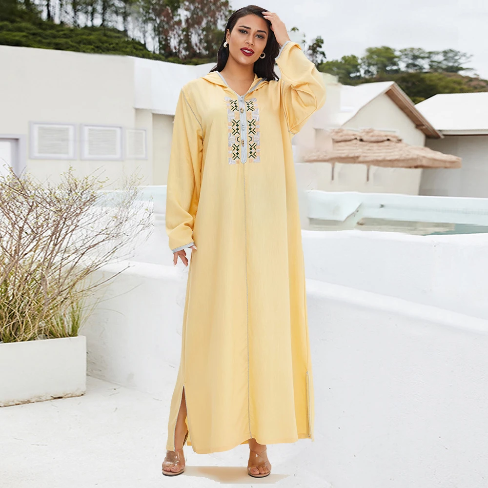 

Платье женское, юбка-абайя, женское платье с длинным рукавом в мусульманском стиле, атласное платье-абайя, официальные платья, платье в стиле джилбаб Дубай, XXL