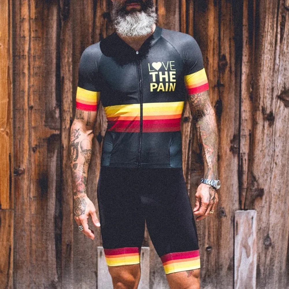 20 new Love The Pain Triathlon Speedsuit Trisuit Men's Cycling