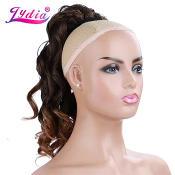 

Lydia Synthetic 16"-20" Curly With Two Plastic Comb Ponytail Long Dancing Hairpiece Drawstring Hair Extensions For Women Mixed