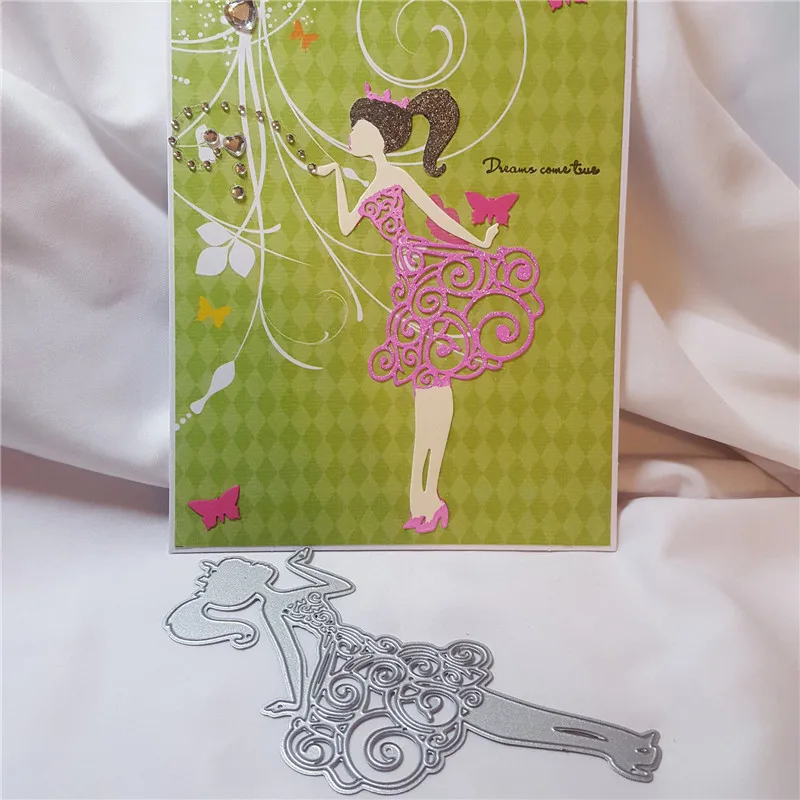 

Eatshape Metal Cutting Die Wedding Decoration Girl for DIY Scrapbooking Album Invitation Card Making Embossing New Dies Set 2019
