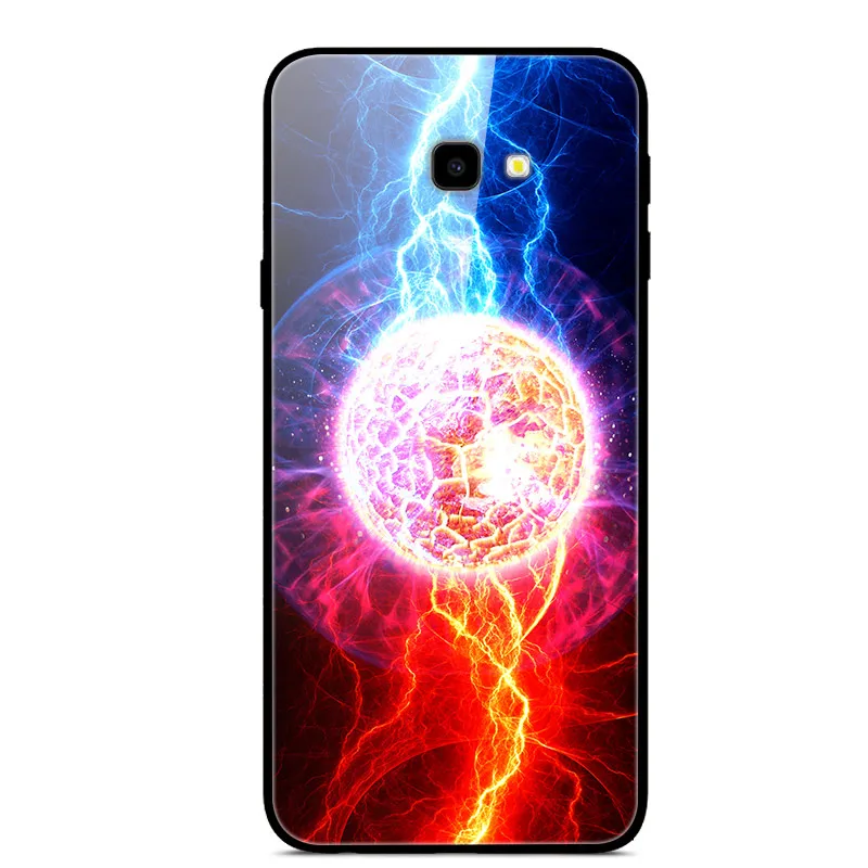 7 Закаленное Стекло чехол для samsung Galaxy J4 чехол s силиконовый чехол Galaxy J4 ЕС J400F J400 телефон для samsung J4 Plus J4 - Цвет: 7