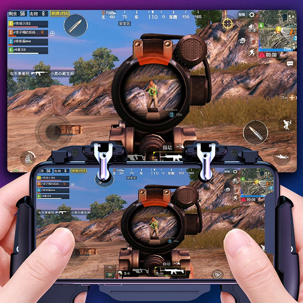 Six Finger All-in-One Mobile Game Controller Fire Key Button for PUBG Mobile Game Eating Chicken Ar