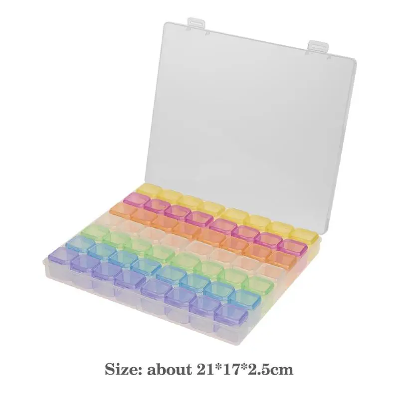 

5D DIY Diamond Painting Drill Box Jewelry Box Rhinestone Embroidery Crystal Bead Organizer Storage Case Container